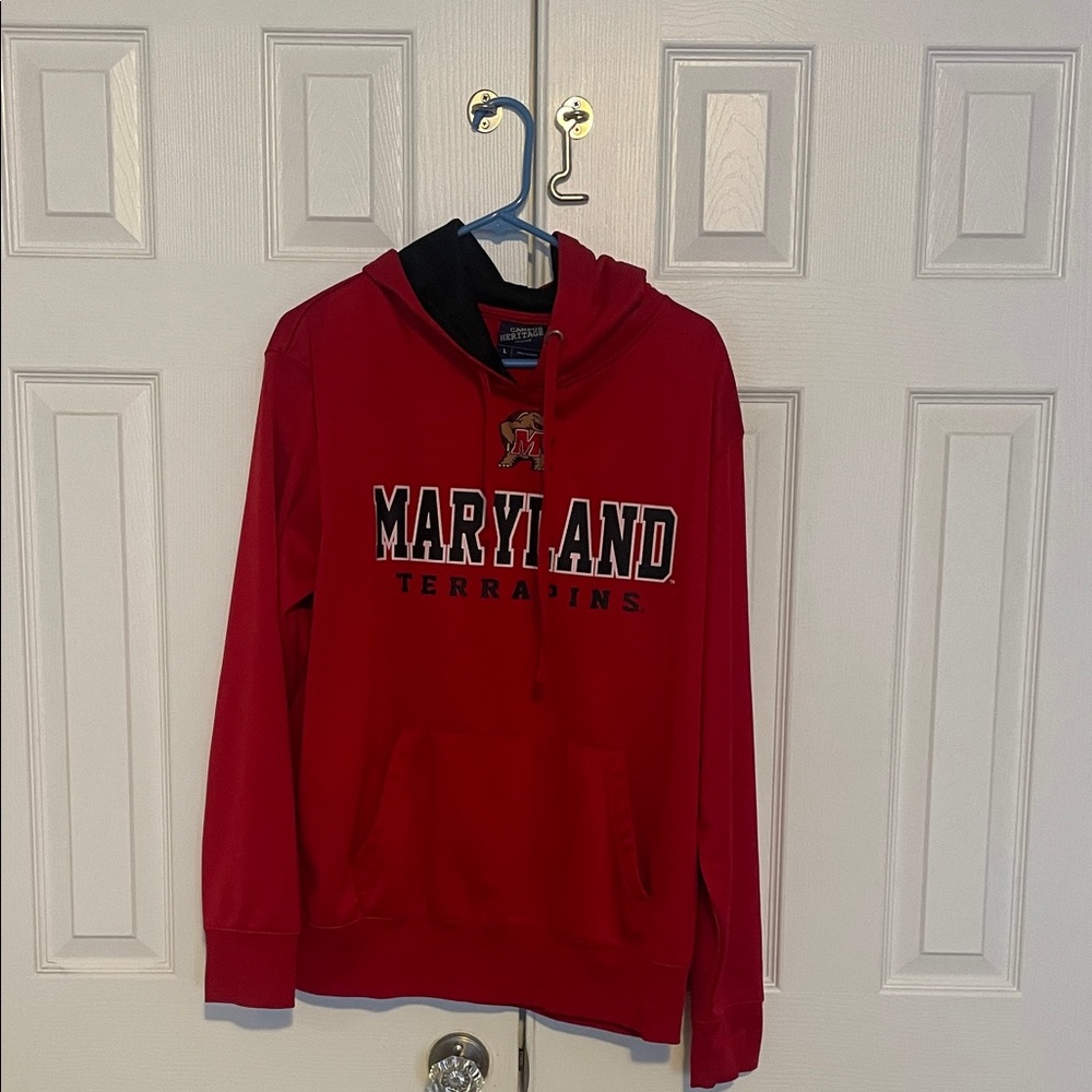Campus Heritage Red Maryland Terrapins Hoodie with Black Hood Lining